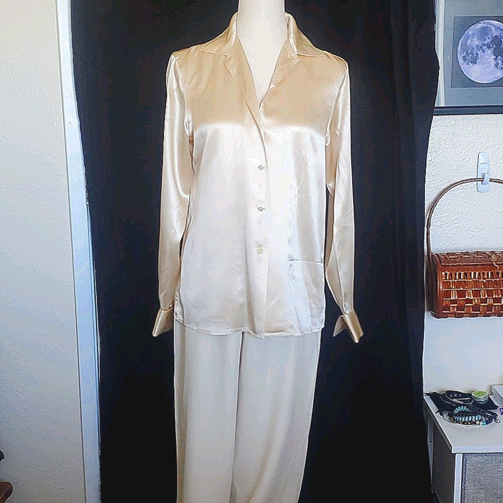 Ralph Lauren Suit Gold Top Cream Pant